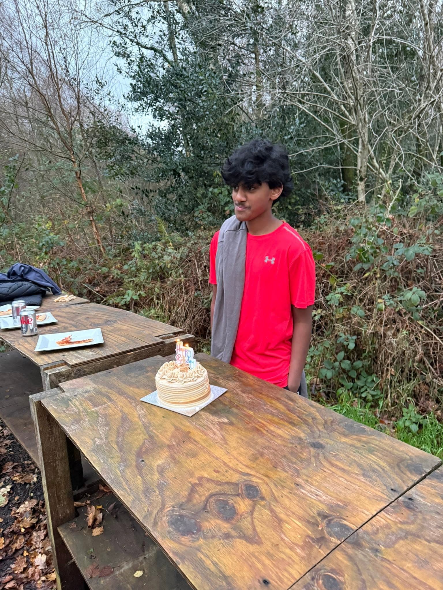 Birthday cake at a Paintball Wales party