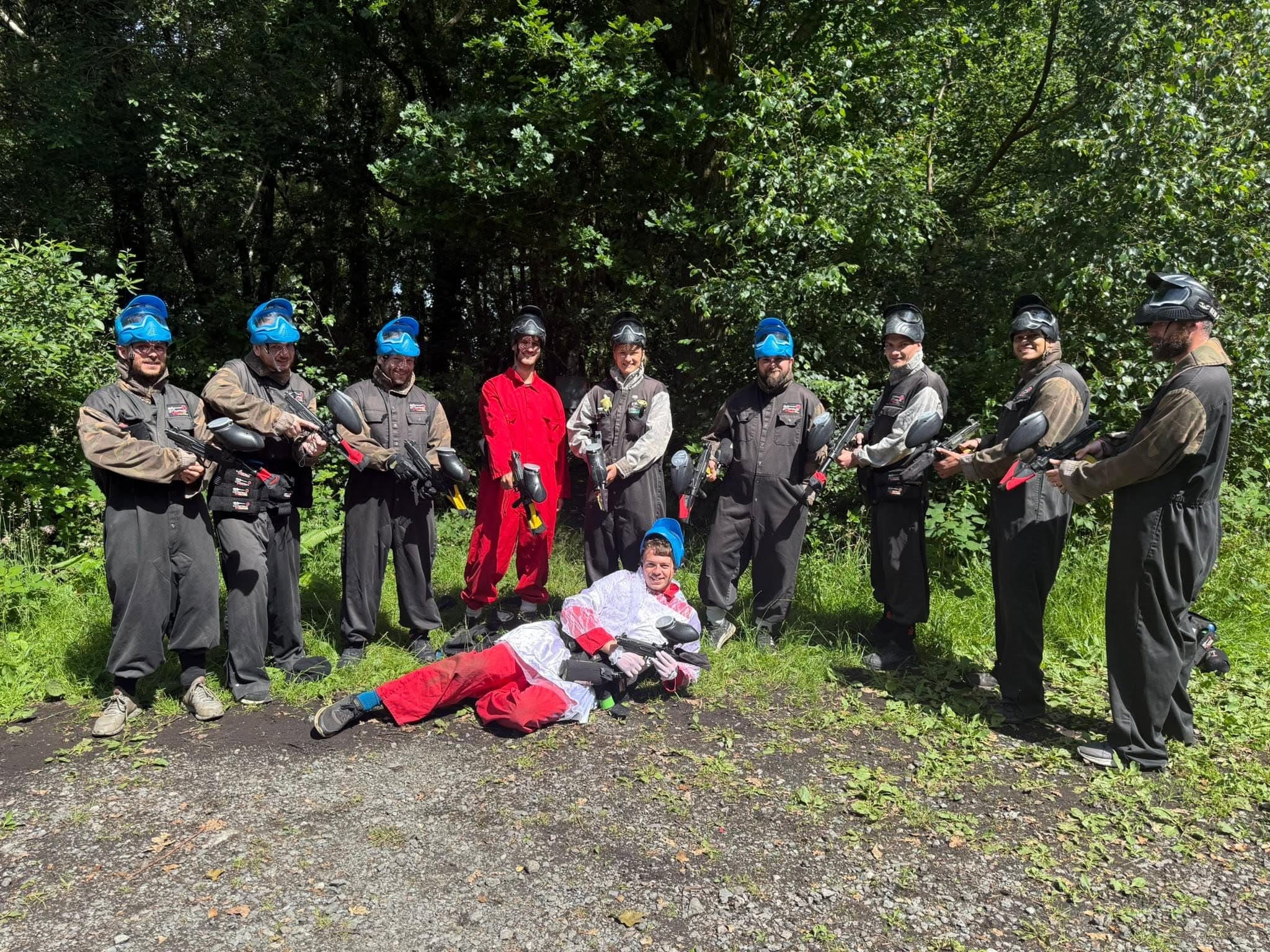 Stag and hen party paintball in Snowdonia
